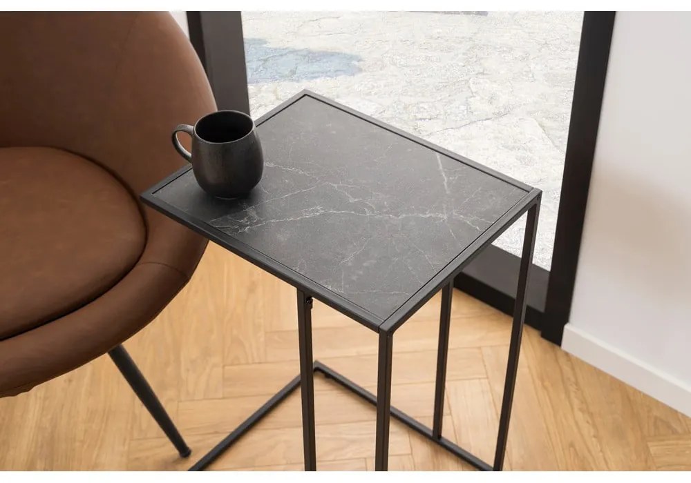Stolik z blatem w dekorze marmuru 43x35 cm Infinity – Actona