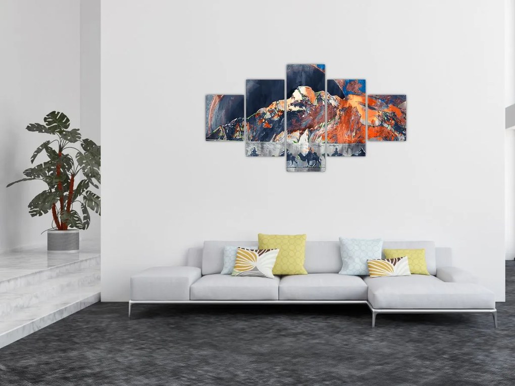 Obraz - Ilustracja domów publicznych (125x70 cm)