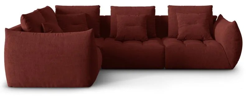 Czerwony narożnik (lewostronny/w kształcie litery L) Bloom – Micadoni Home
