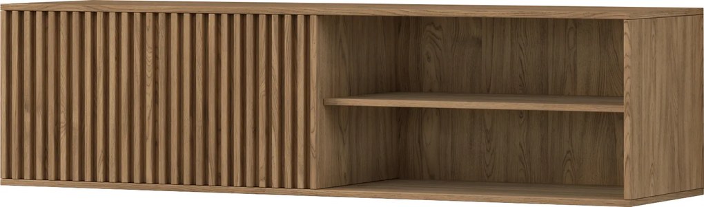 PROMOCJA Nástěnny stolik TV ENTSIAN 150x40cm, dąb artisan II. jakość