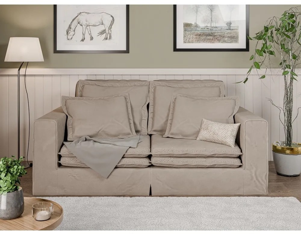 Jasnobrązowa sofa 196 cm Nora – Ropez