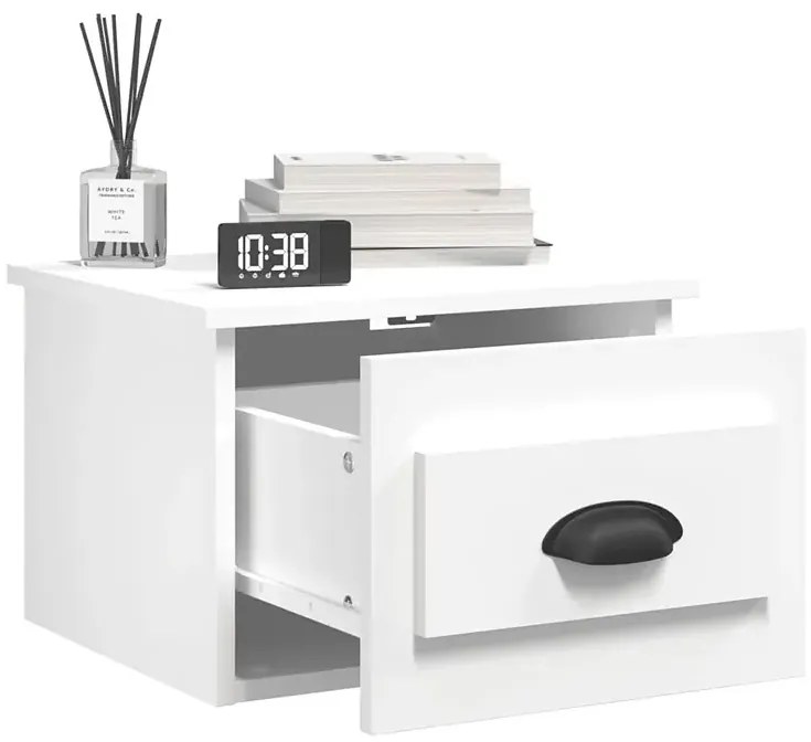 Komplet białych wiszących szafek nocnych F0-W65