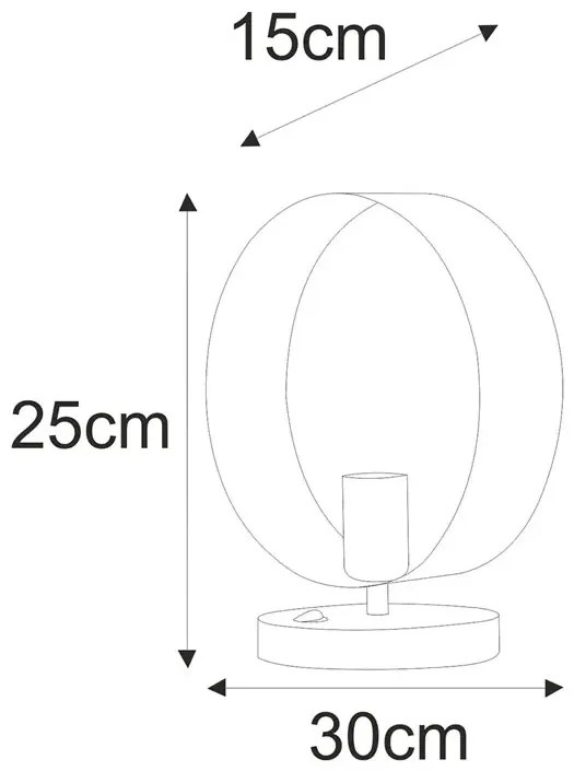 Czarna industrialna lampa stołowa - S904-Fox