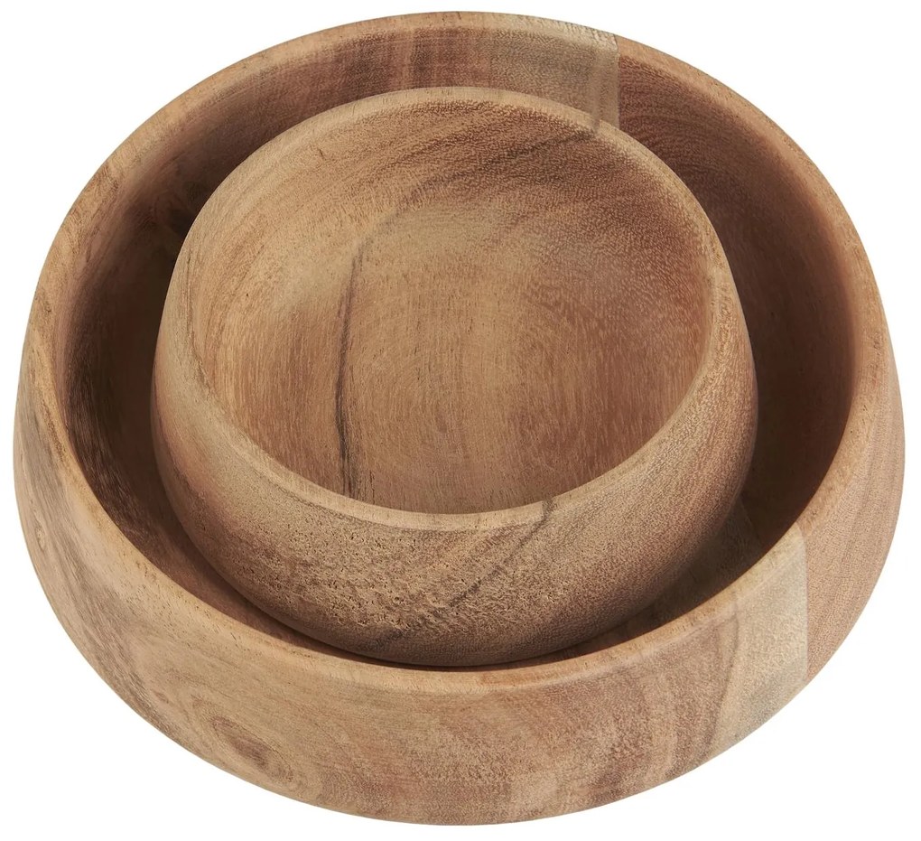 Zestaw 2 misek z drewna akacjowego ACACIA WOOD