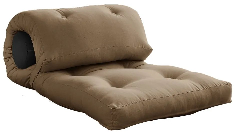 Szarobrązowy materac futon 70x200 cm Wrap Mocca/Dark Grey – Karup Design