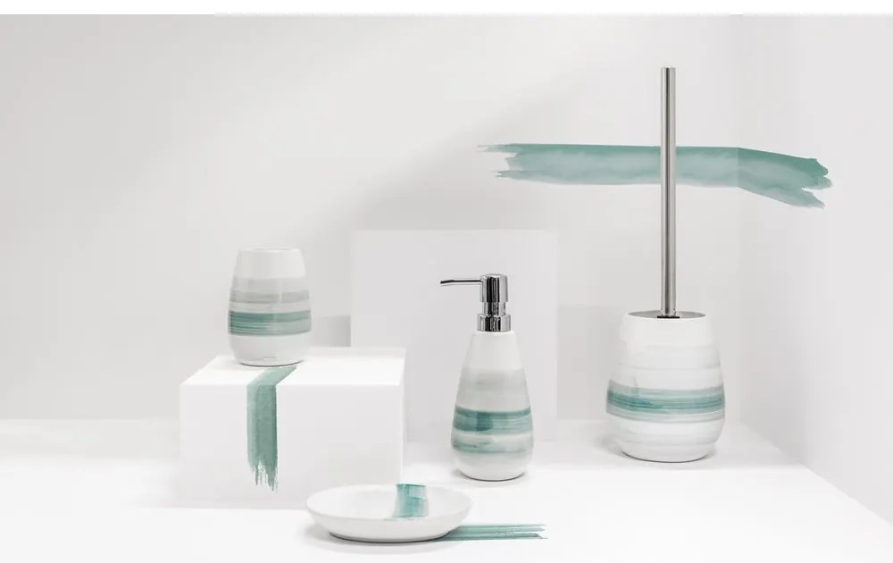 Biały ceramiczny kubek na szczoteczki do zębów Burgio – Wenko