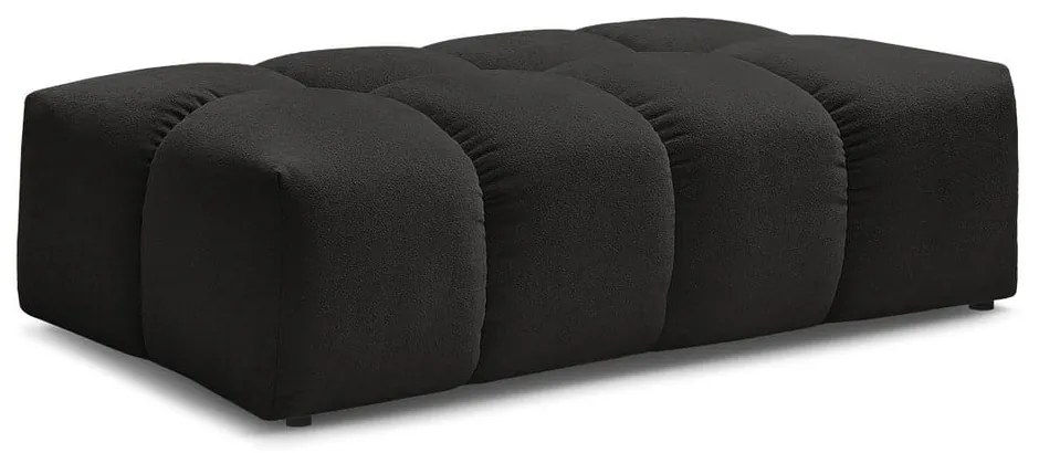 Czarny podnóżek z materiału bouclé Everest – Bobochic Paris