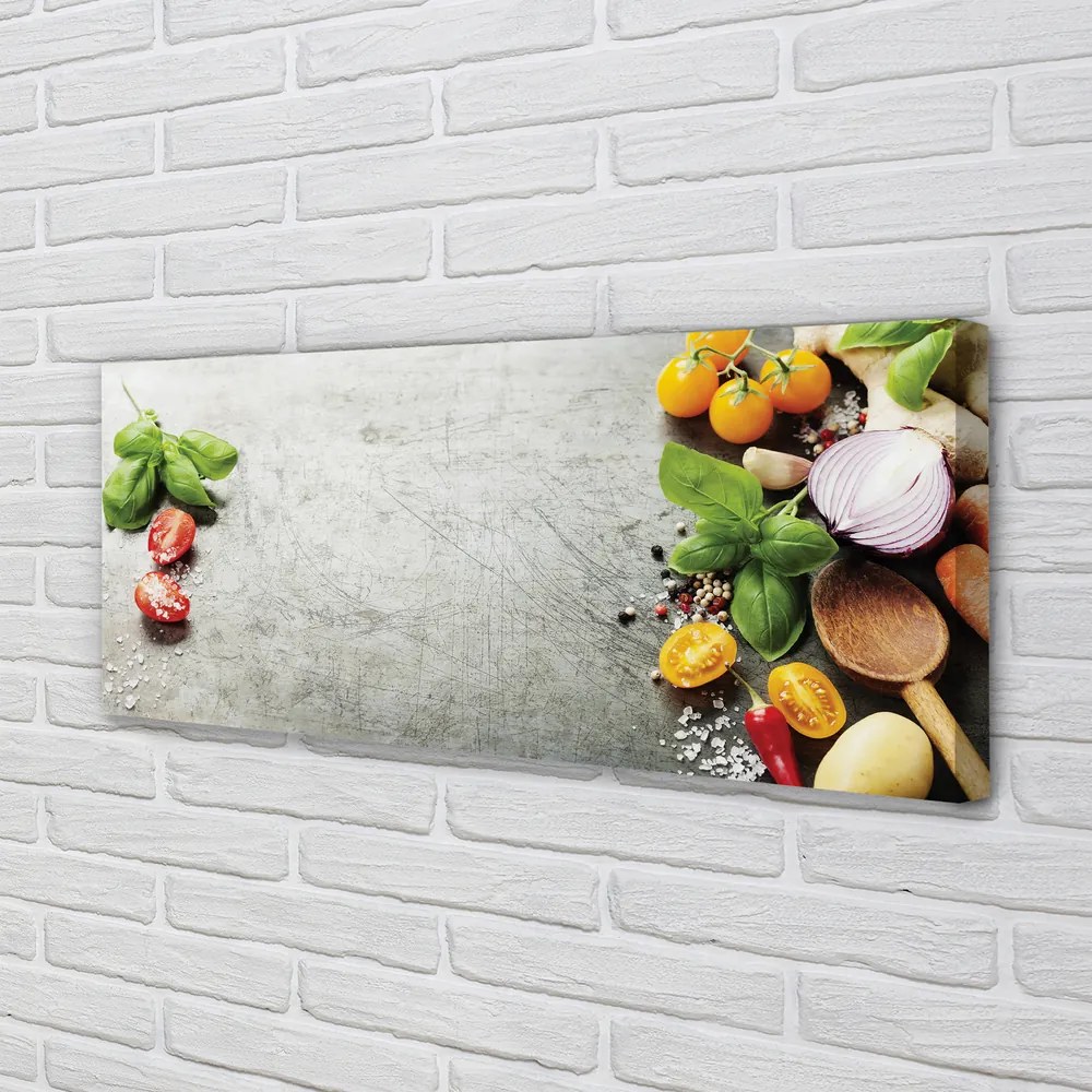 Obraz canvas na ścianę Klasyczne Przyprawy i Cebula