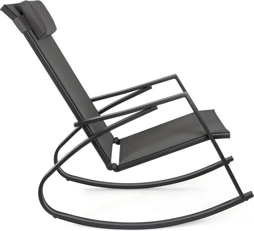 Antracytowy metalowy fotel ogrodowy Ercolano – Bizzotto