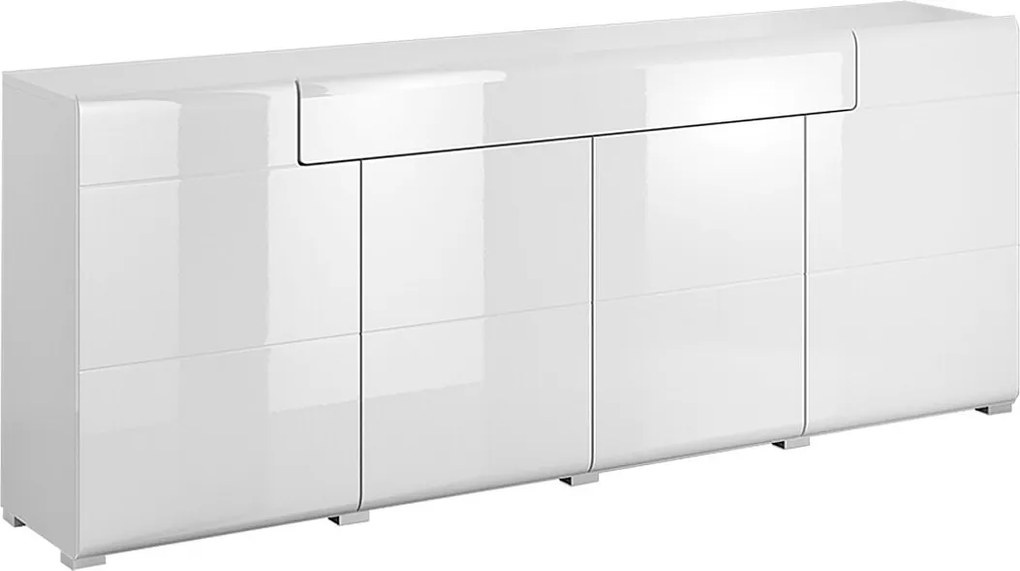 Komoda 210 TOLEDO 4D1S biała połysk