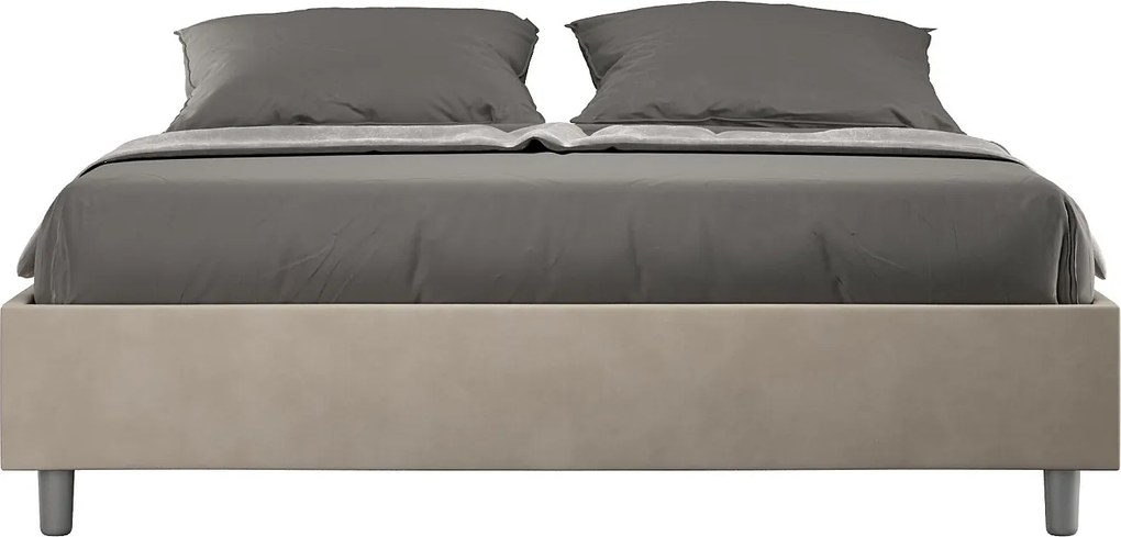 Łóżko bez stelaża tapicerowane 160x210 microfibra Piaskowy Azelia