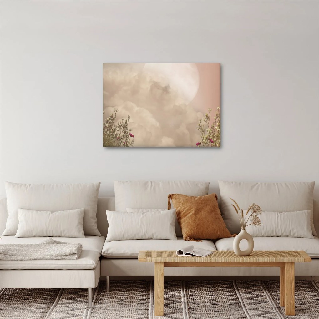 Obraz - Różowa pełnia księżyca (70x50 cm)