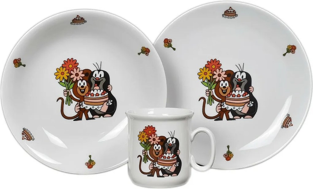 Thun 3-częściowy zestaw obiadowy dla dzieci Krecik i Tort