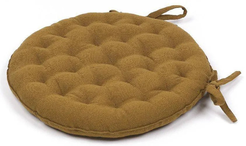 Poduszka na krzesło okrągła Secession, bawełniana, Ø 37 cm