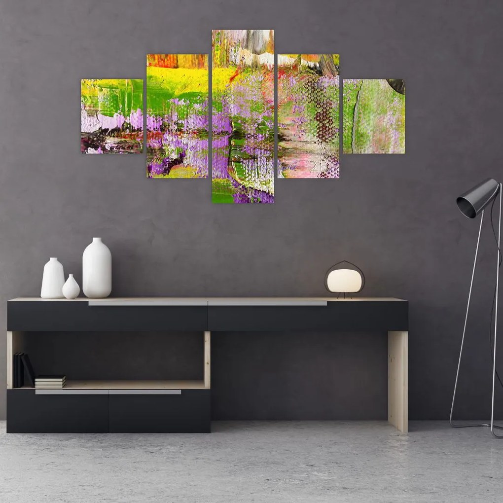 Obraz abstrakcji - malarstwo (125x70 cm)