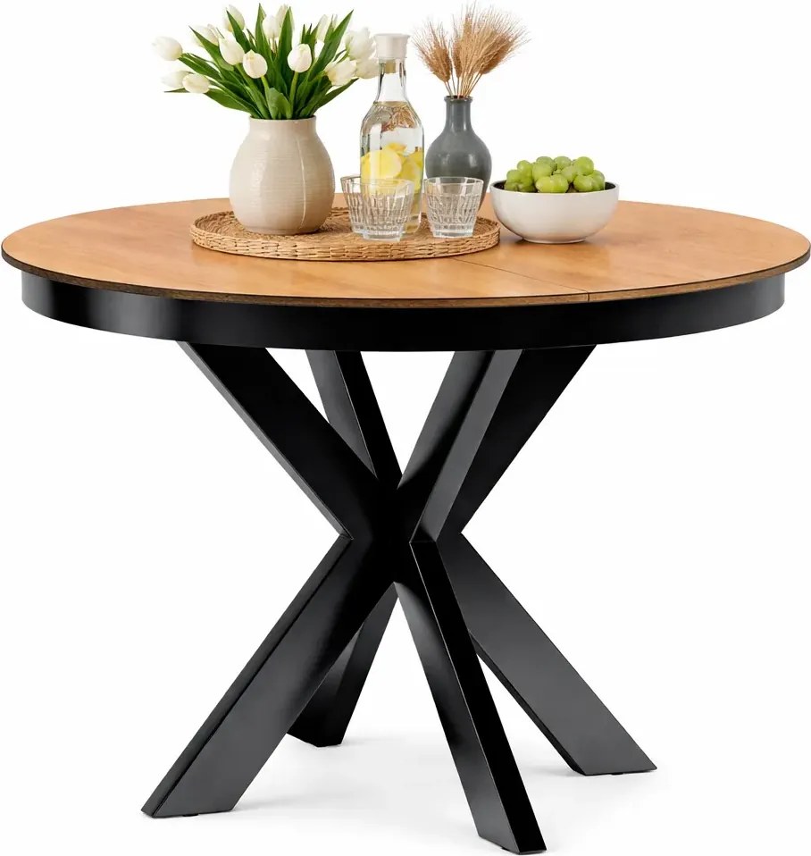 Stół z rozkładanym blatem dąb karmel N3-L06