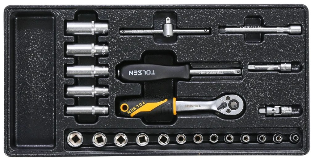 Tolsen Wózek warsztatowy mobilny na narzedzia, w tym 189 narzędzi, 7 szuflad