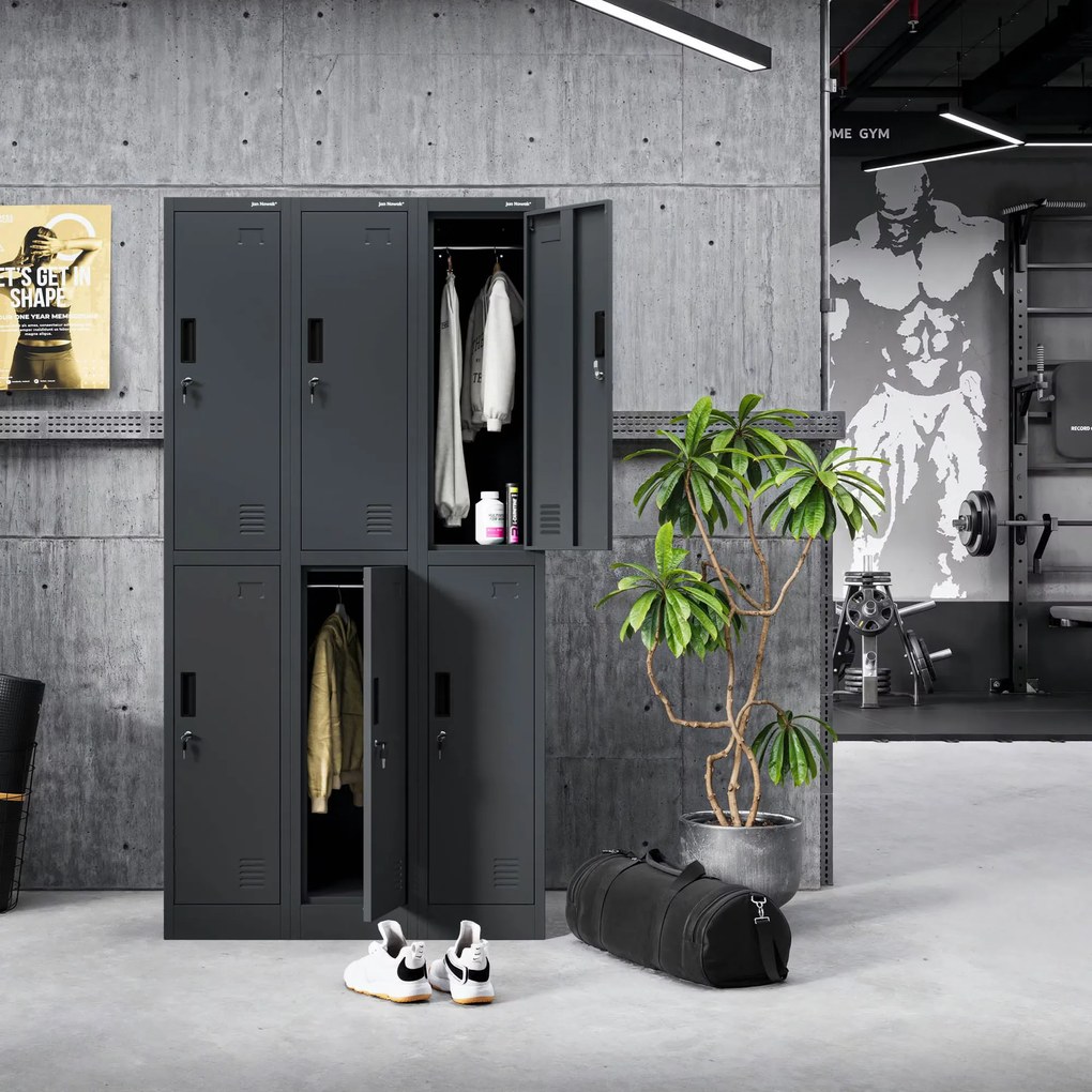 Szafka socjalna ubraniowa BHP antracytowa IGOR 1 Plus 316,5 x 1850 x 450 mm