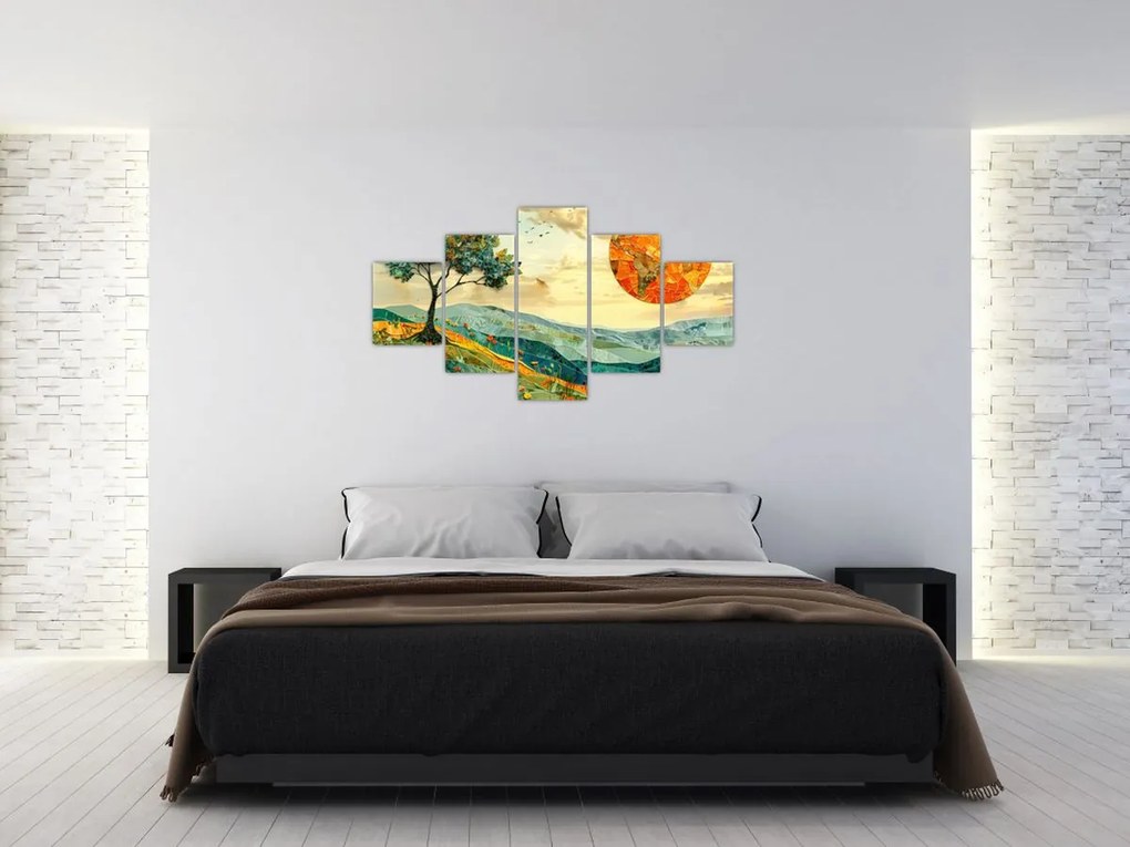 Obraz - Ilustracja krajobrazu (125x70 cm)