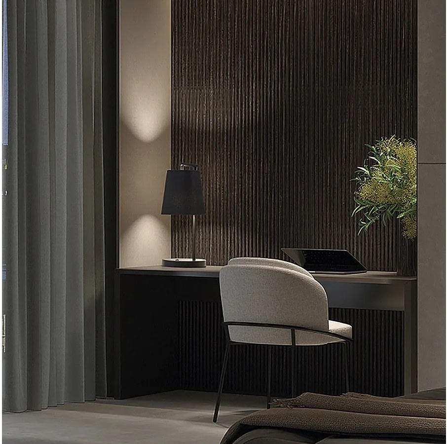 Nowoczesna lampa stołowa wewnętrzna NEMO - H44 cm - stal i tworzywo sztuczne - włączanie i wyłączanie - kabel 1,5 m - IP20 - E27 40W - czarno-biały