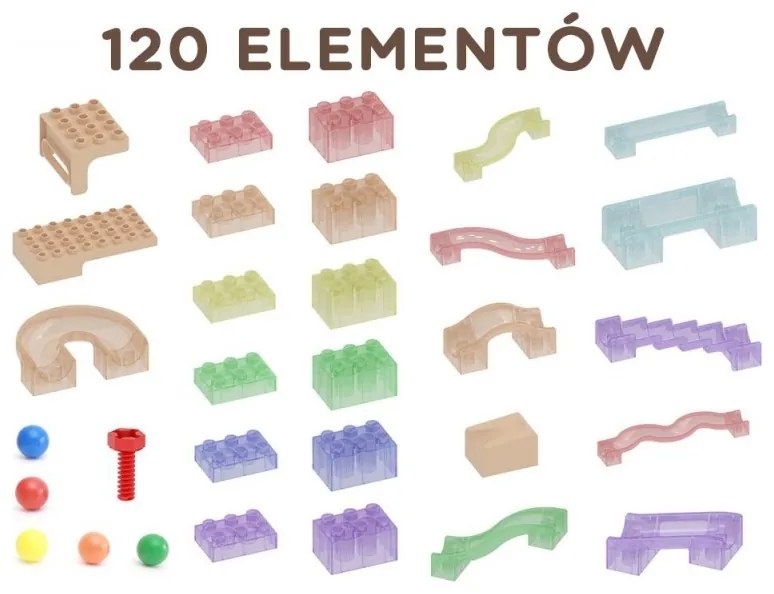 Masterkidz zestaw konstrukcyjny tor dla piłek tablica stem 120elementów