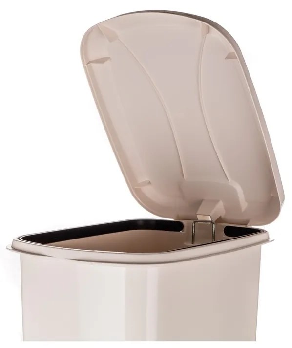 Banquet Kosz na śmieci pedałowy STEP 15 l, kremowy, 15 l