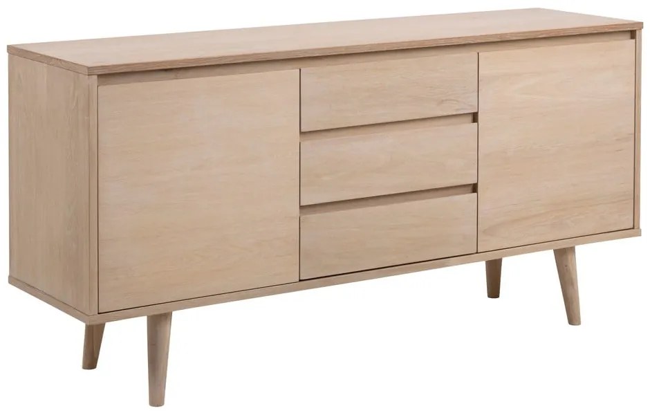 Naturalna niska komoda w dekorze dębu 150x75 cm Nagano – Actona