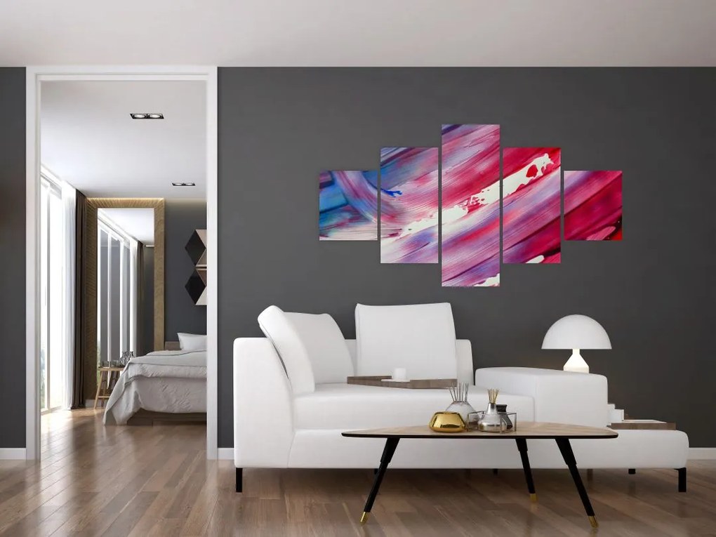 Obraz - różowo - niebieskie kolory (125x70 cm)