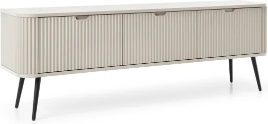 ZURI Szafka RTV-168 kaszmirowa | czarne nogi