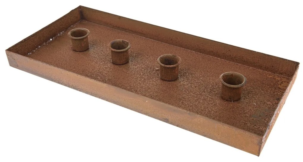 Metalowy stojak na świece Rustik, 33 x 2,5 x 15 cm, 33 cm