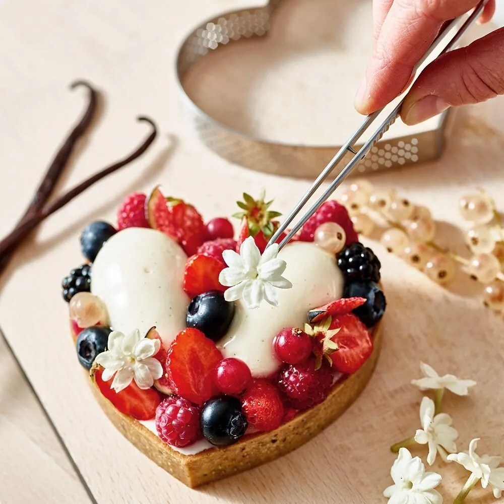 De Buyer 3099.51 perforowana rama do ciast Serce 12 cm, stal nierdzewna, 12 cm