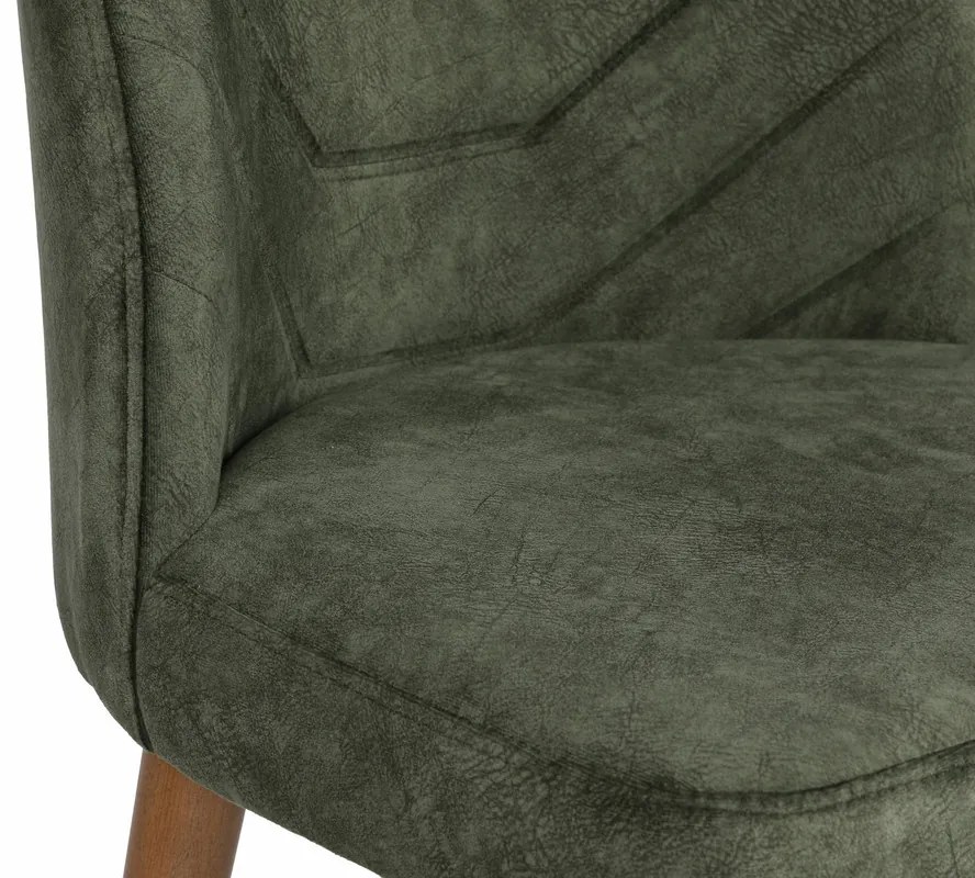Zestaw krzeseł do jadalni Dallas Dark Green and Brown, 2 szt., 2 szt.