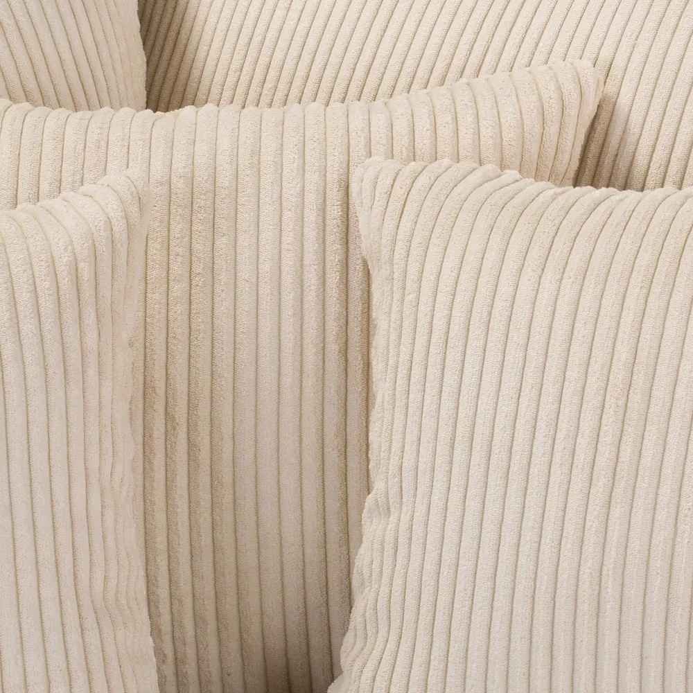 Kremowy sztruksowy narożnik (lewostronny) Ariella – Ropez