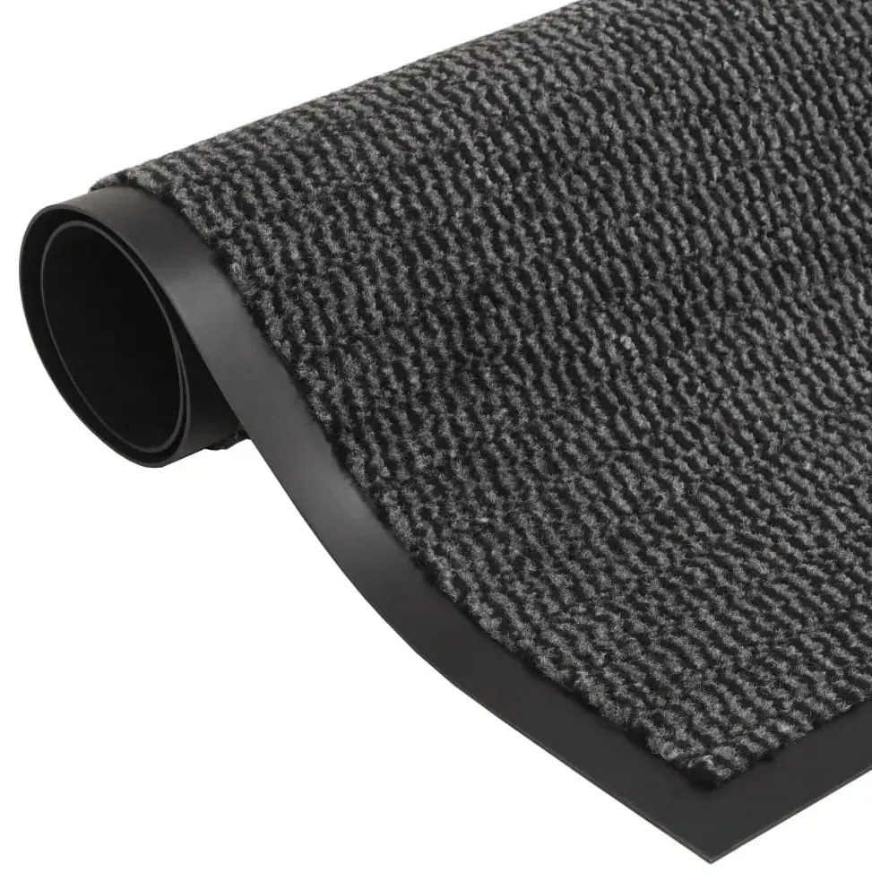 Antracytowa prostokątna wycieraczka przed drzwi 80 x 120 cm N5-N87