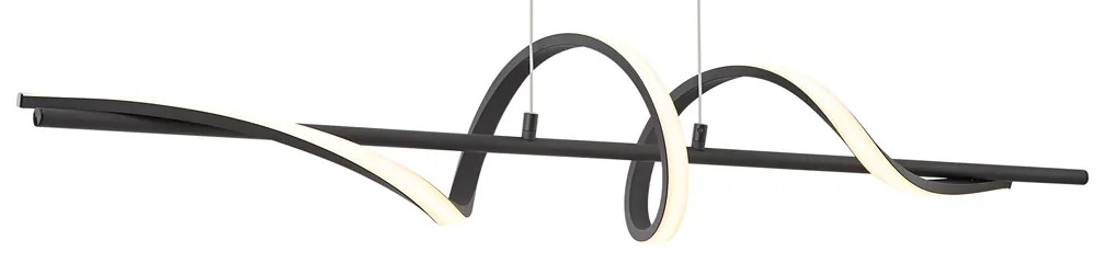 Designerska lampa wisząca czarna 110 cm z wbudowanymi diodami LED z 3-stopniową regulacją ściemniania - WokkelDesignerski Oswietlenie wewnetrzne