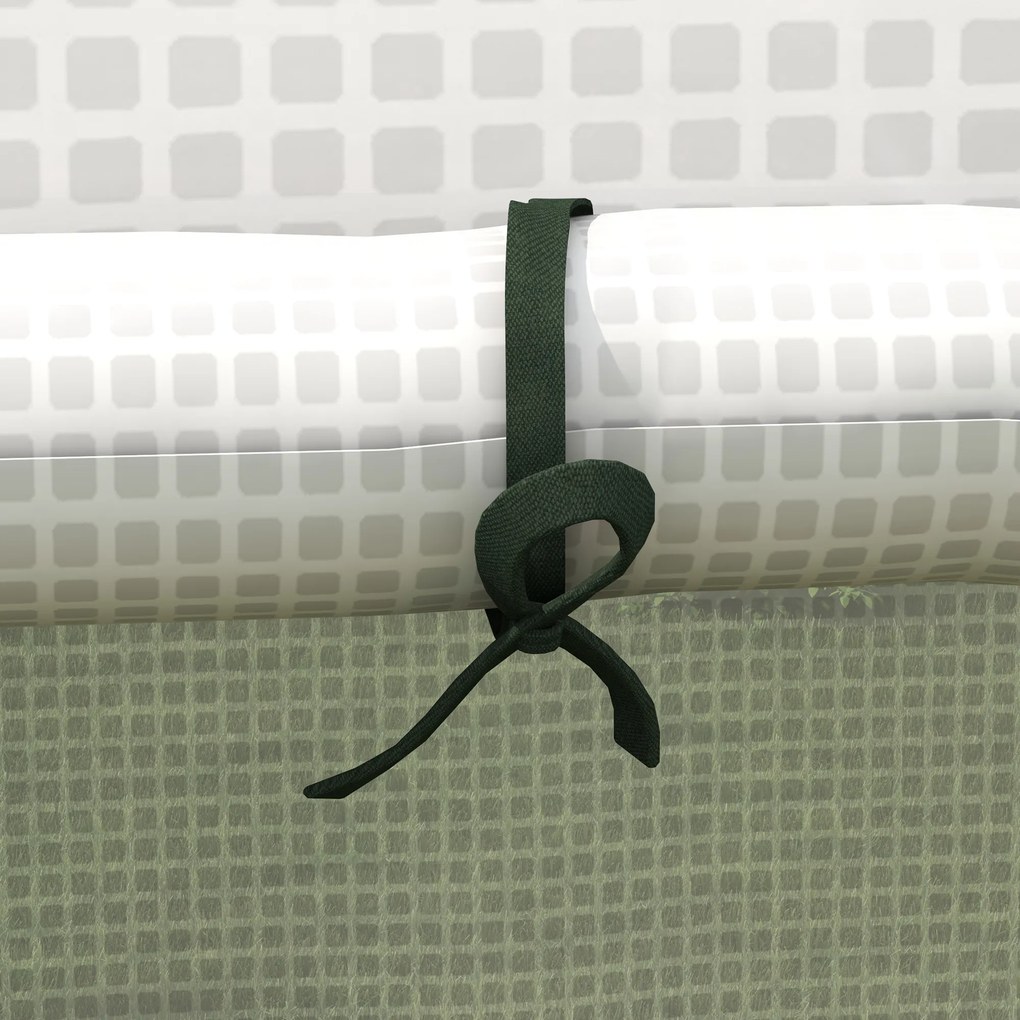 Outsunny Folia do szklarni, pokrywa zastępcza, wodoszczelna, z oknami i drzwiami na rolce, 140 x 143 x 190 cm, Biały