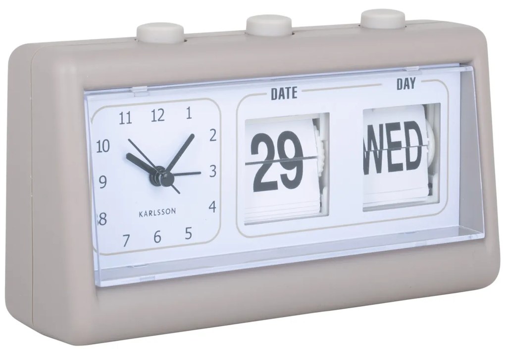Budzik retro FLIP z datą