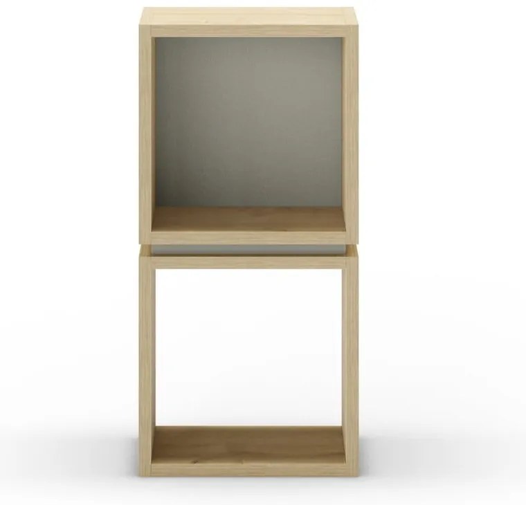 Zielony regał w dekorze dębu 32x66 cm Lofty – Marckeric