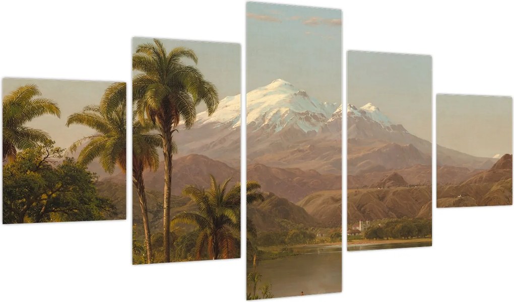 Obraz - Frederic Edwin Church, Tamaca Palms, reprodukcje (125x70 cm)