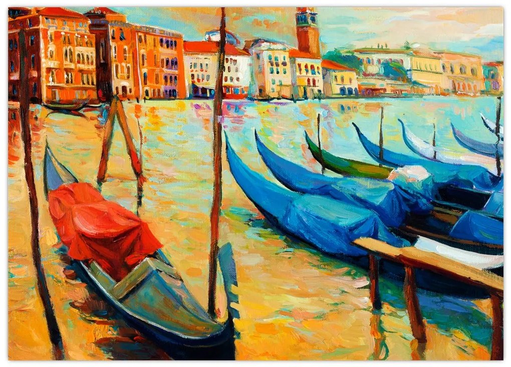 Obraz - Port w Wenecji (70x50 cm)
