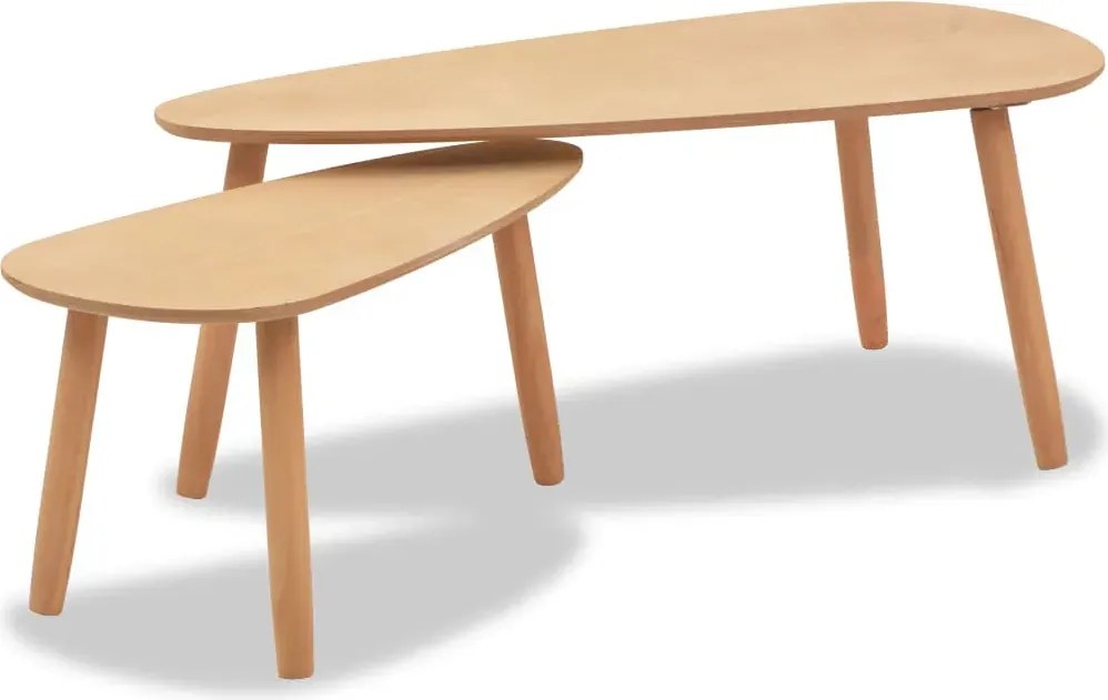 Komplet dwóch brązowych stolików kawowych G3-L77