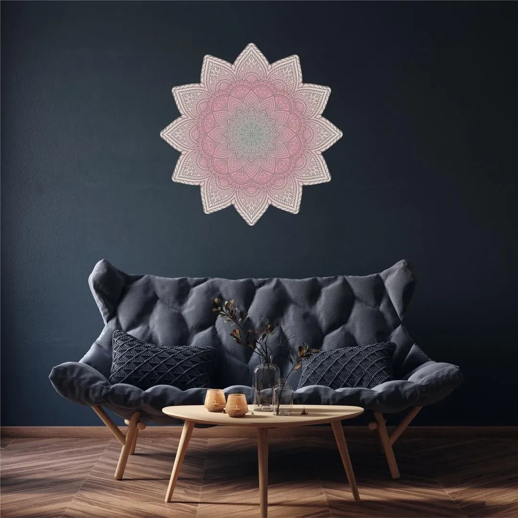 Naklejki na ścianę - Mandala różowa