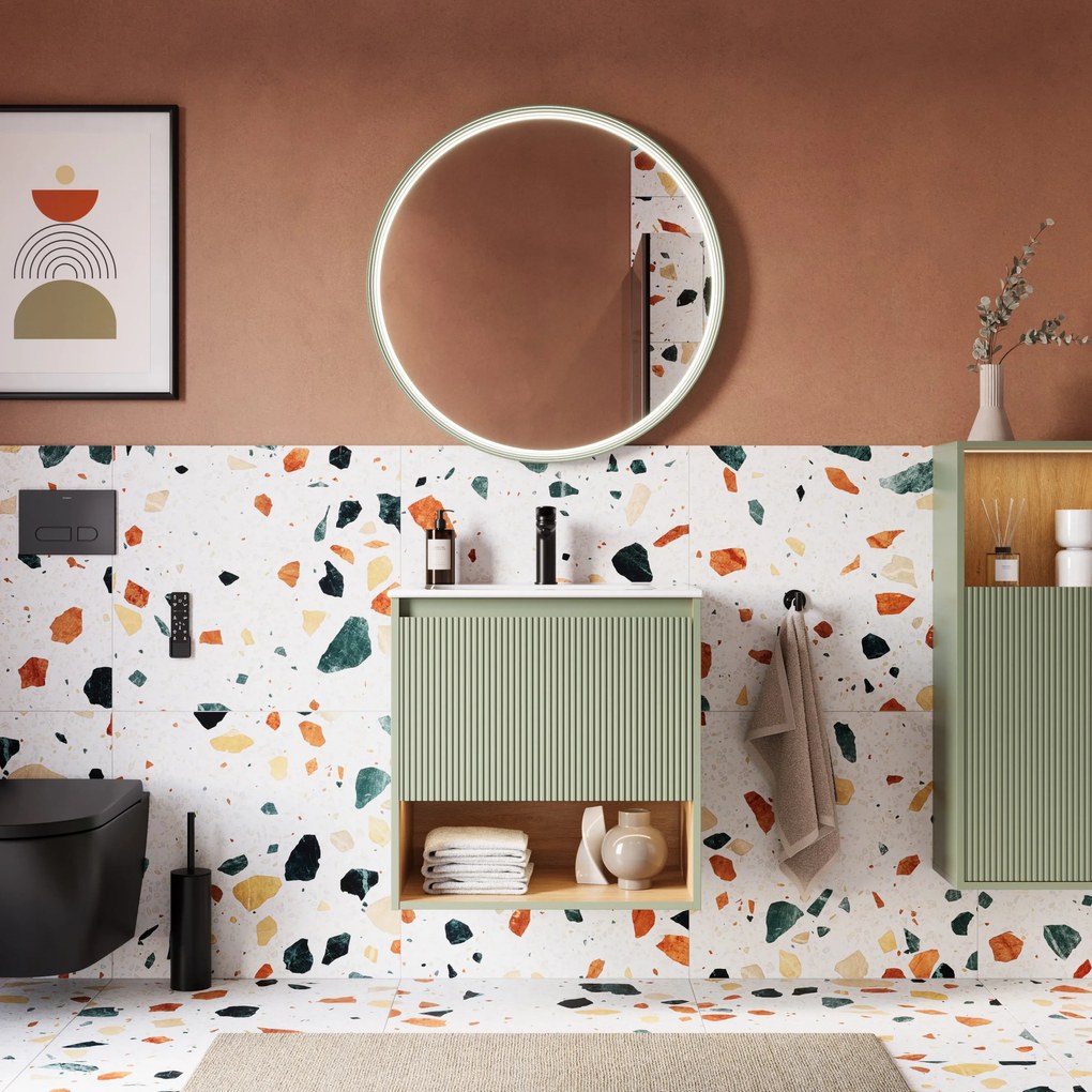 Szafka podumywalkowa BELDIVO 60 cm z umywalką ceramiczną Duravit