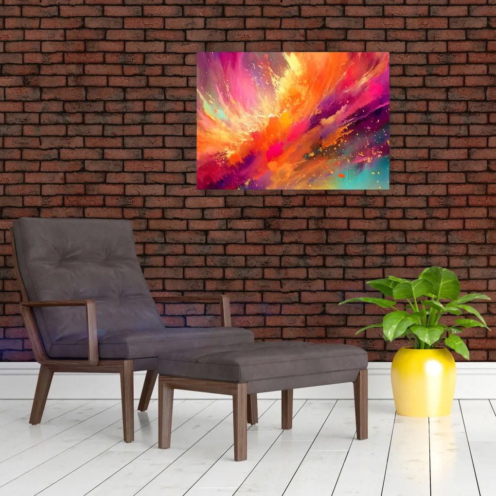 Obraz na szkle - Dynamiczna abstrakcja (70x50 cm)