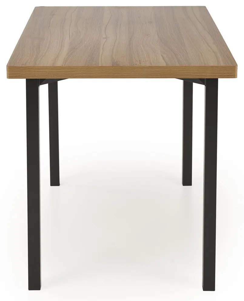 Zestaw drewniany stół + 4 krzesła, komplet naturalny / czarny MILTON