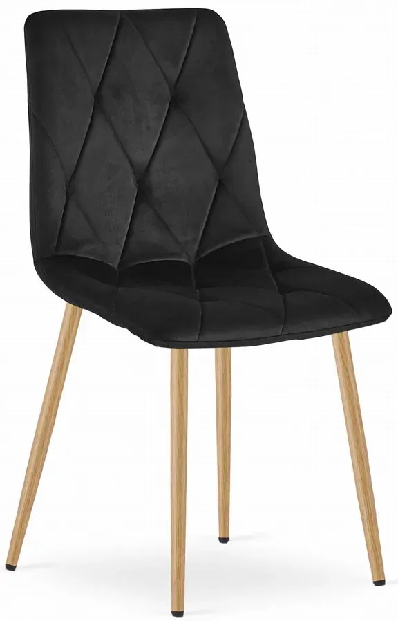 Czarne nowoczesne krzesło pikowane S3-W26