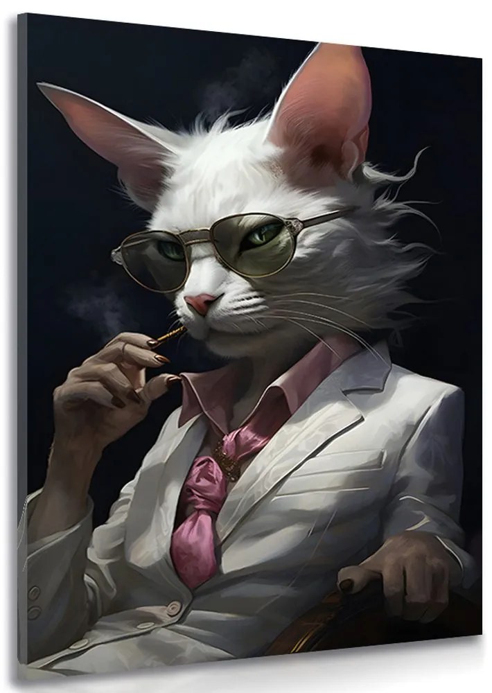 Obraz zwierzęcy gangster kot