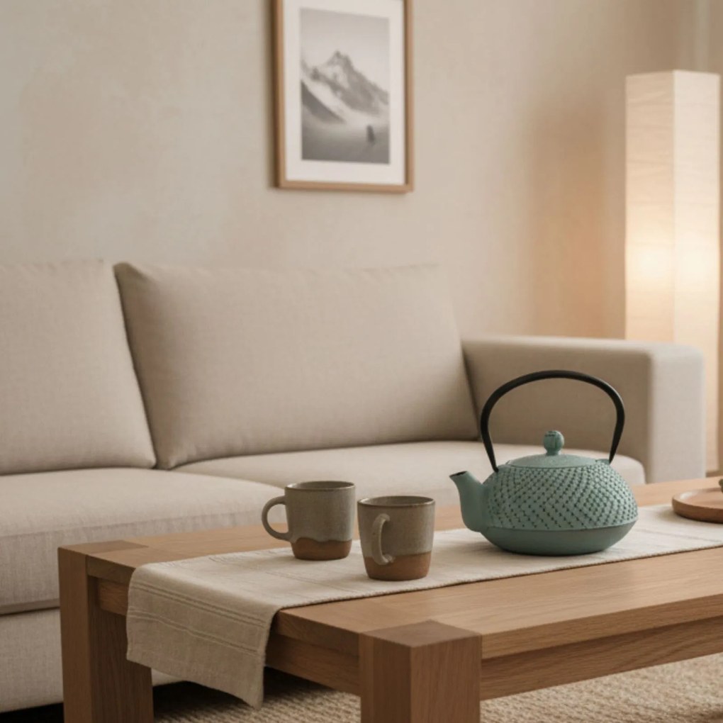 Czajnik żeliwny z zaparzaczem KAMIN, 900 ml