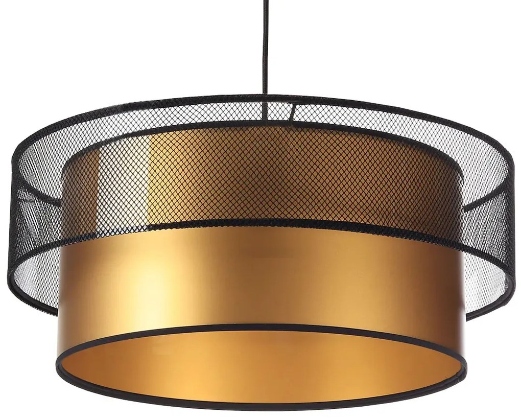 Złoto-czarna lampa wisząca glamour z siatki - 5X S421 L1-E67