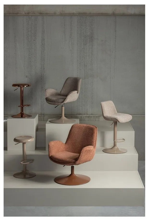 Pomarańczowy fotel z regulowaną wysokością siedziska Marten – WOOOD